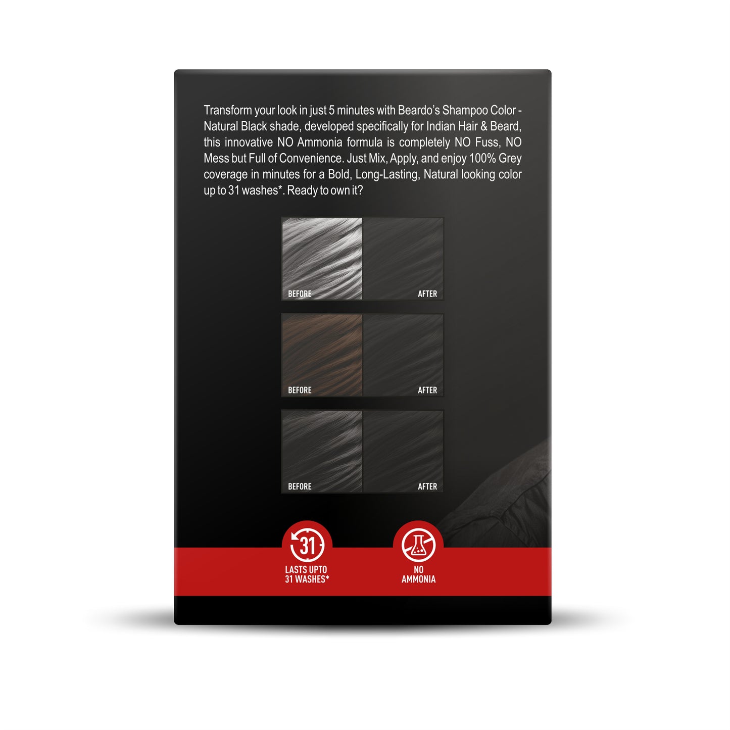 Shampoo Color for Hair and Beard (Natural Black)