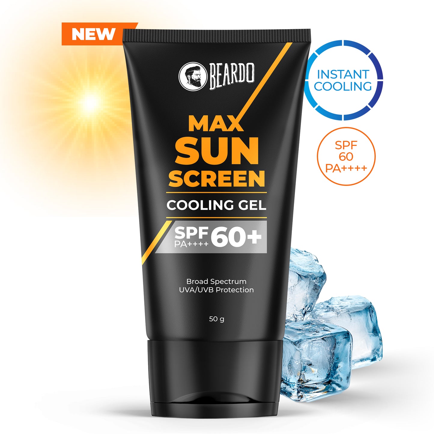 Beardo Max Sunscreen Cooling Gel SPF 60 (50g)