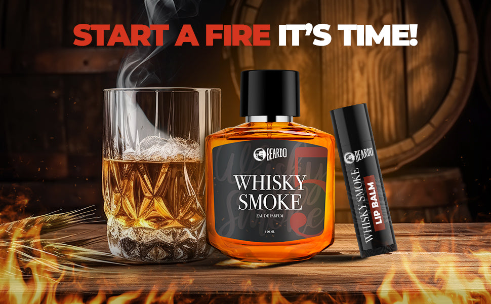 Beardo whisky smoke perfume with lip balm