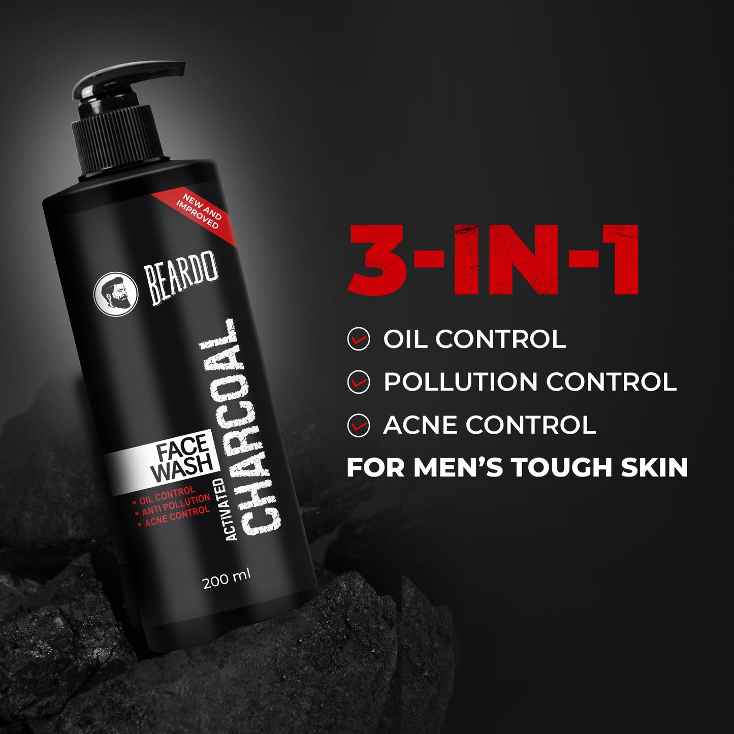Beardo The Dirty Charcoal Combo