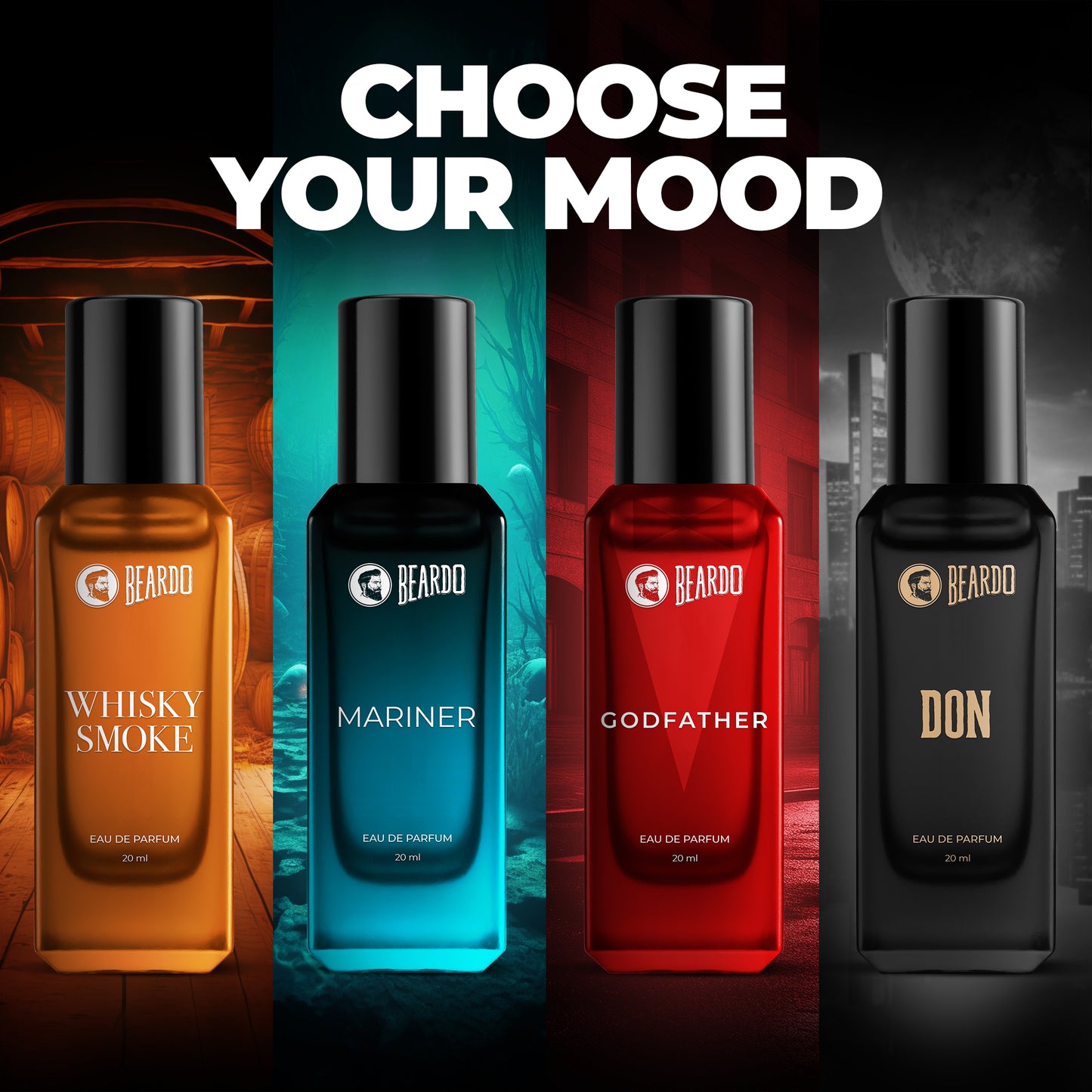 Beardo Bestseller Perfumes Giftset (4X20ml)