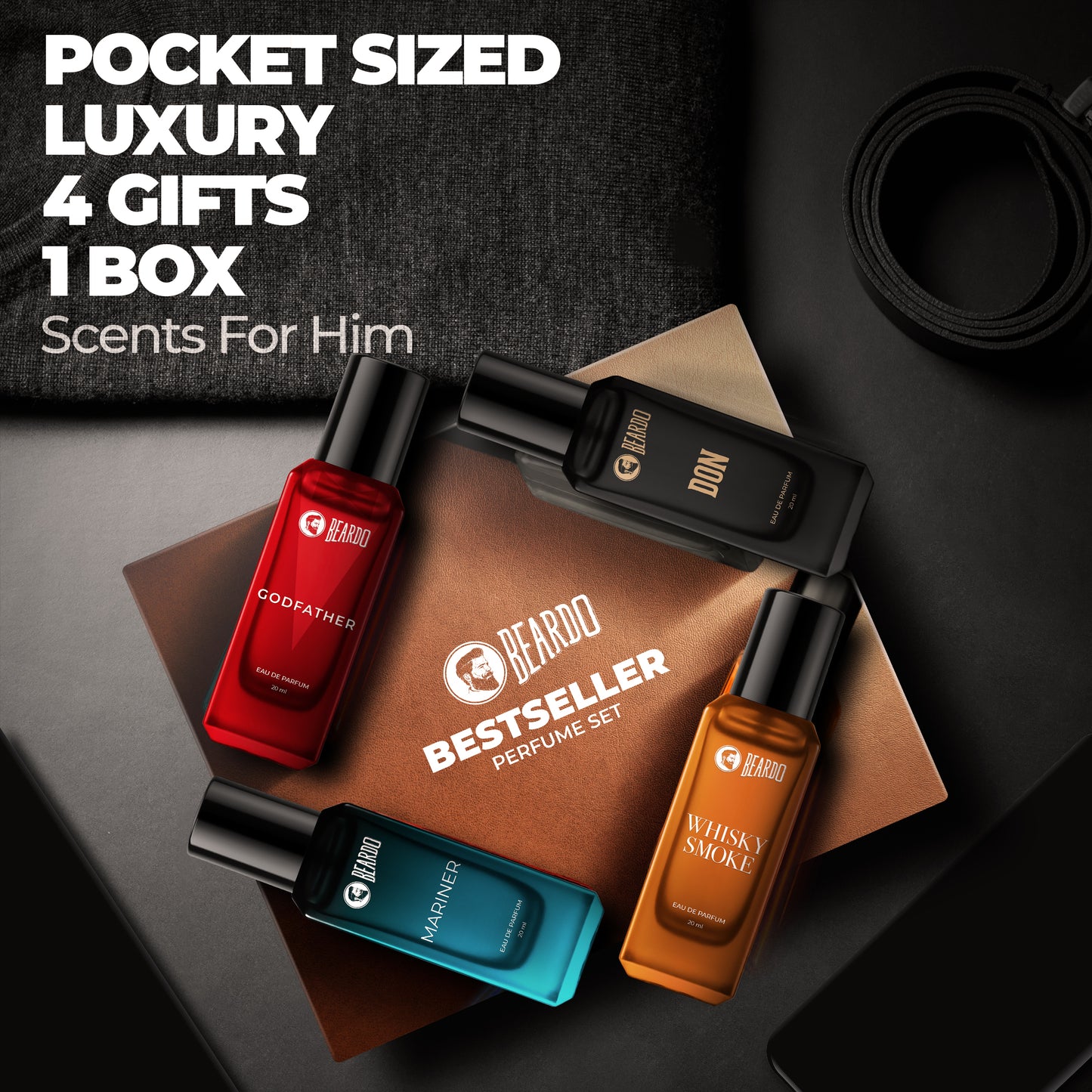Beardo Bestseller Perfumes Giftset (4X20ml)