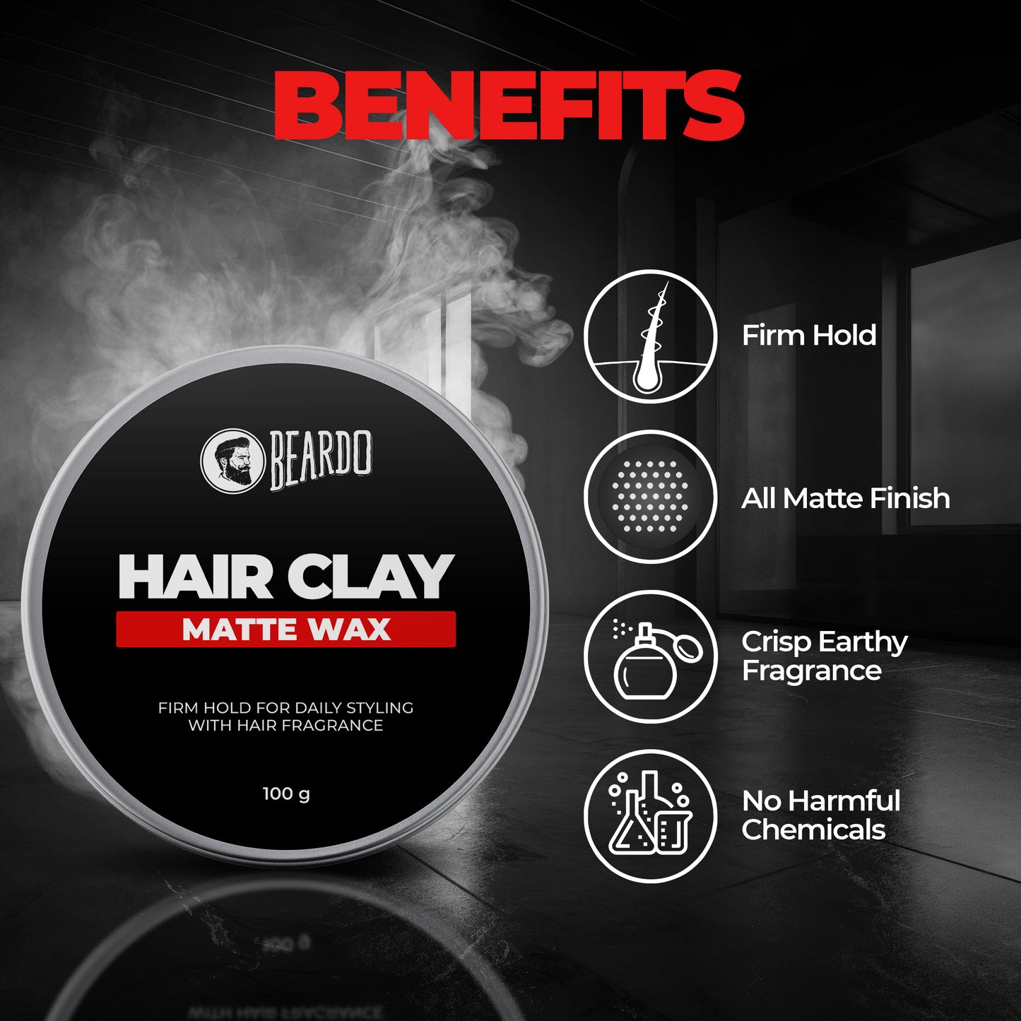 Beardo HAIR CLAY Wax - Strong Hold