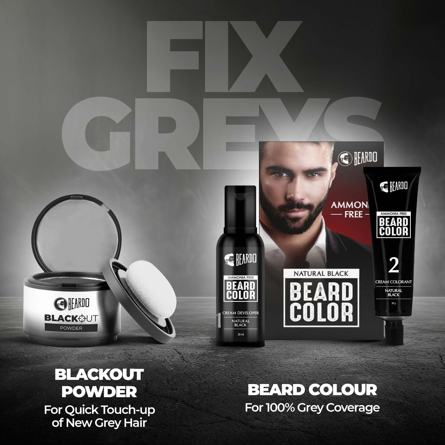 Beardo Grey Beard Fix Combo