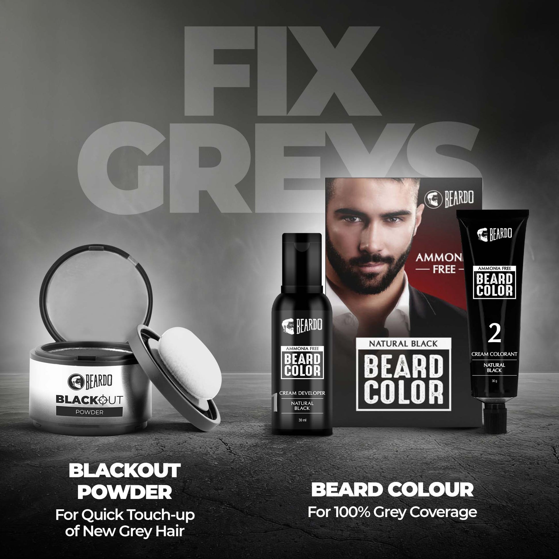 Beardo Grey Beard Fix Combo