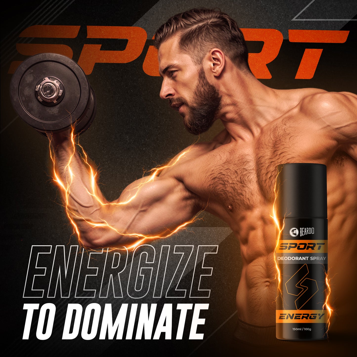 Beardo Sport Energy Deodorant Spray (150ml)