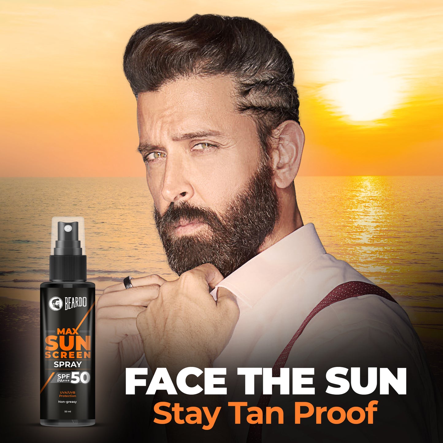 face the sun, stay tan proof