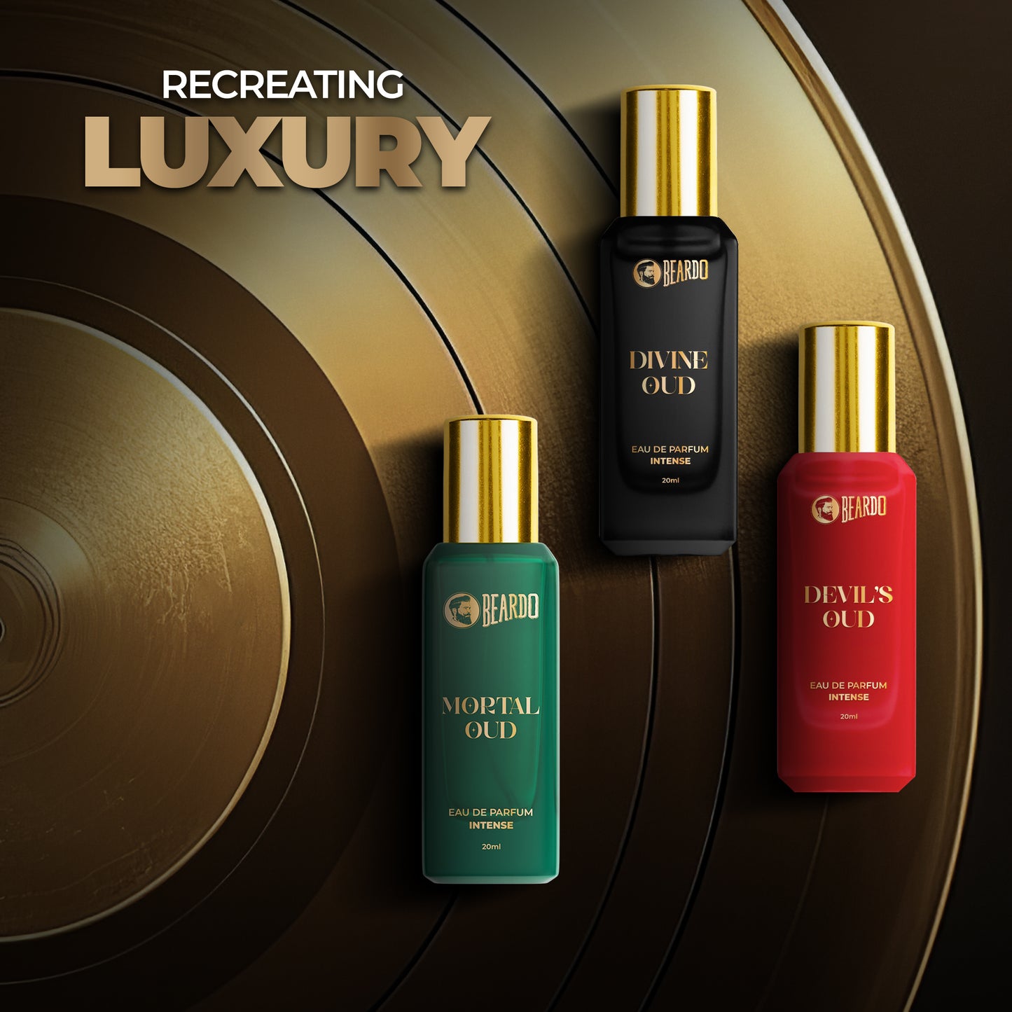 Beardo Three Worlds of Oud Luxury Perfume Giftset (20ml X 3)