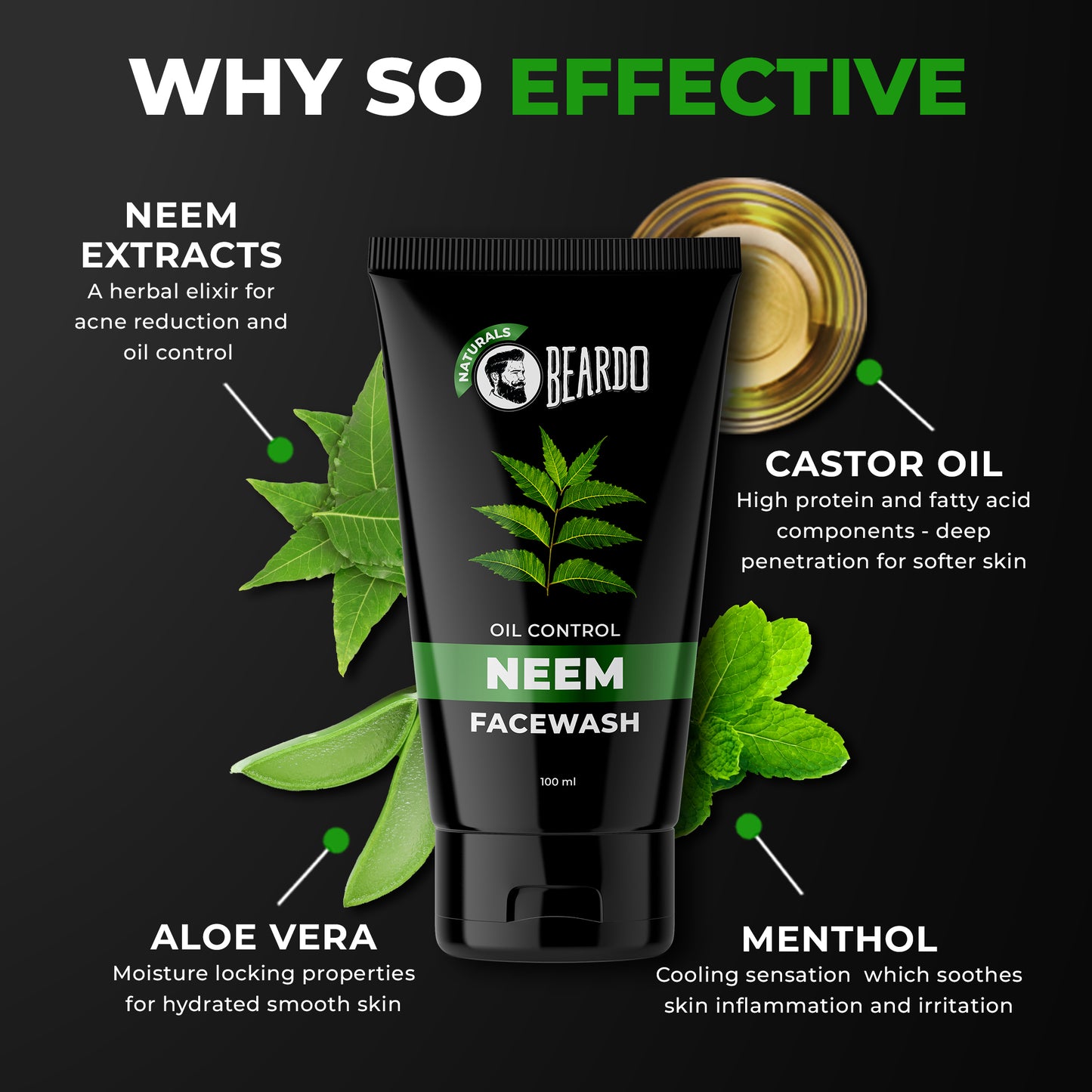 neem extracts, castor oil