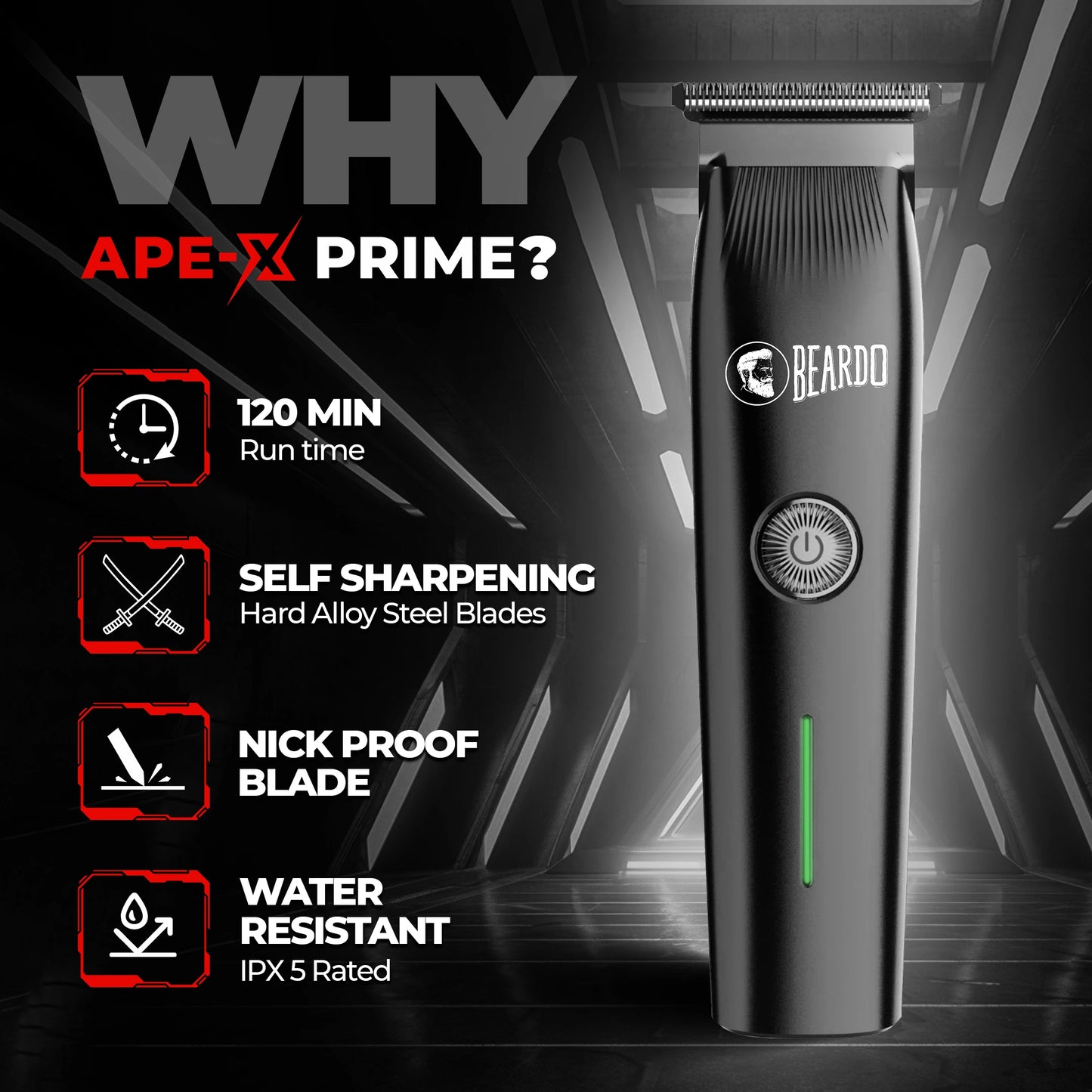 Beardo Ape-X Prime 3-in-1 Trimmer For Men