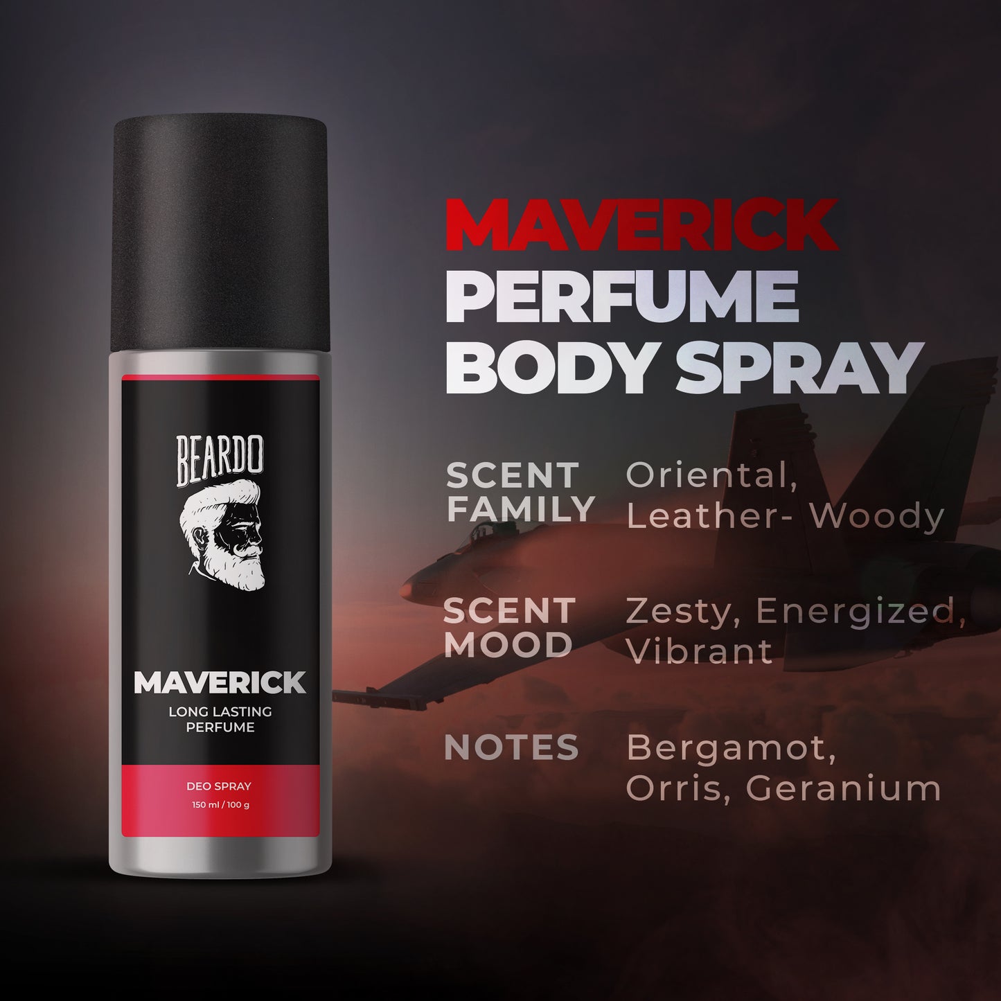 Beardo Maverick Perfume Deo Spray (150ml)