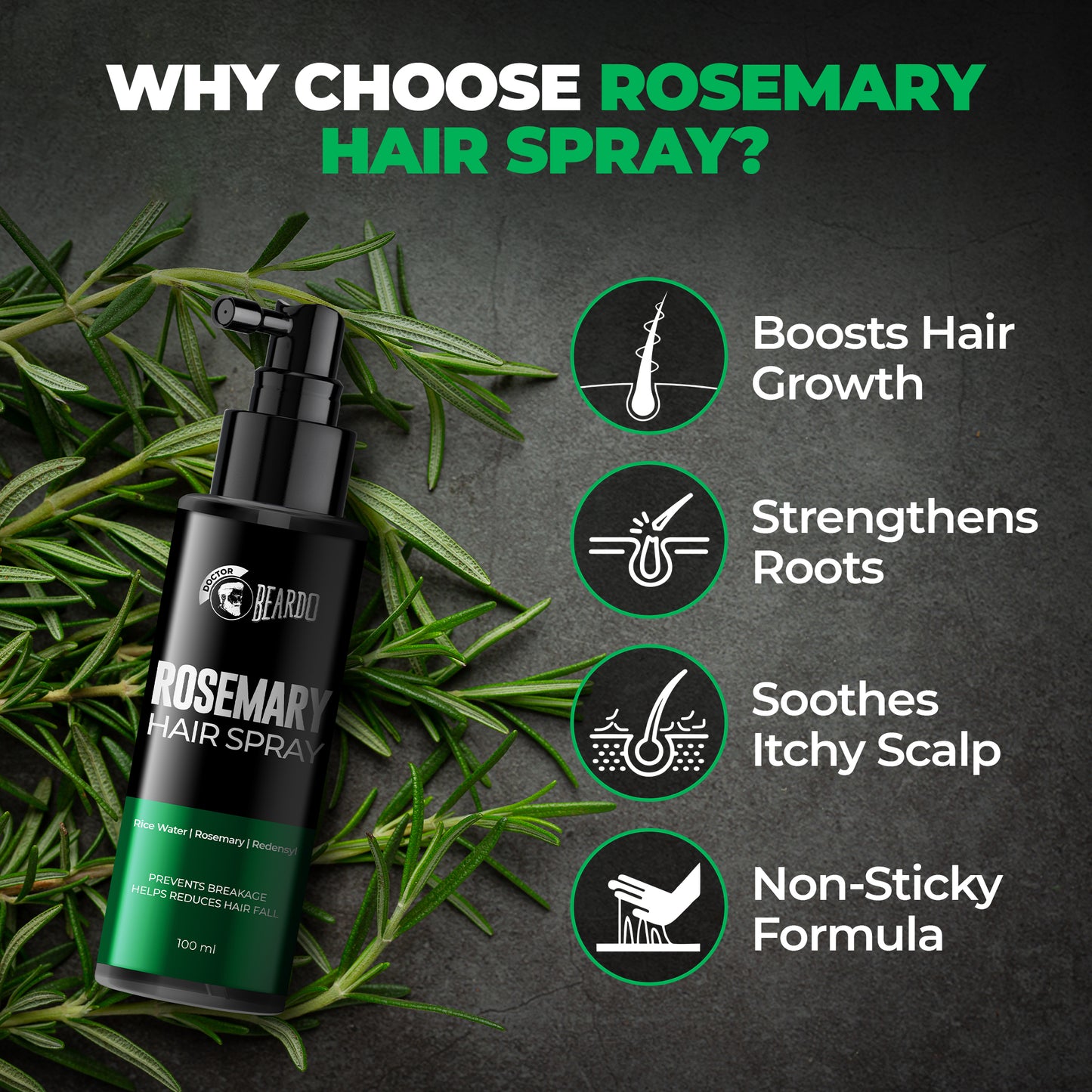 Beardo Rosemary Hair Spray (100ml)