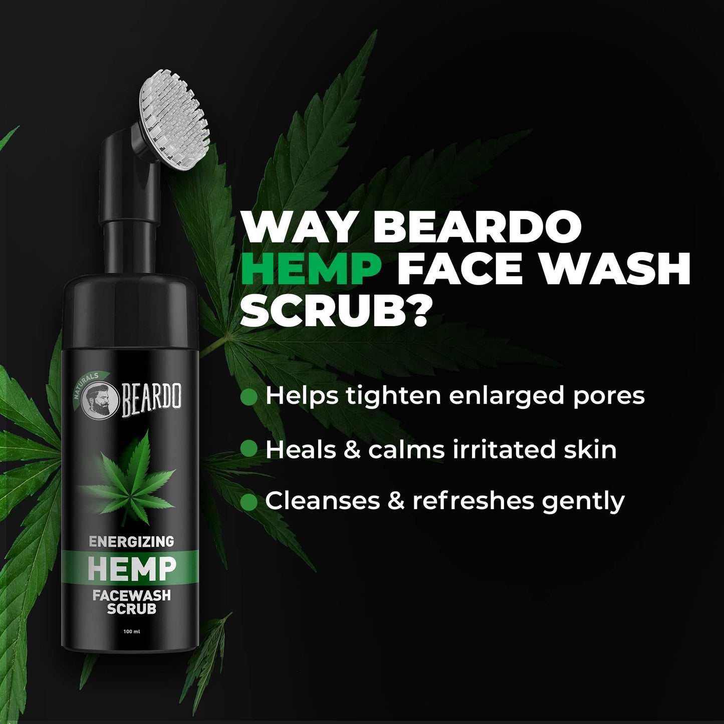 Beardo Energizing Hemp Facewash Scrub