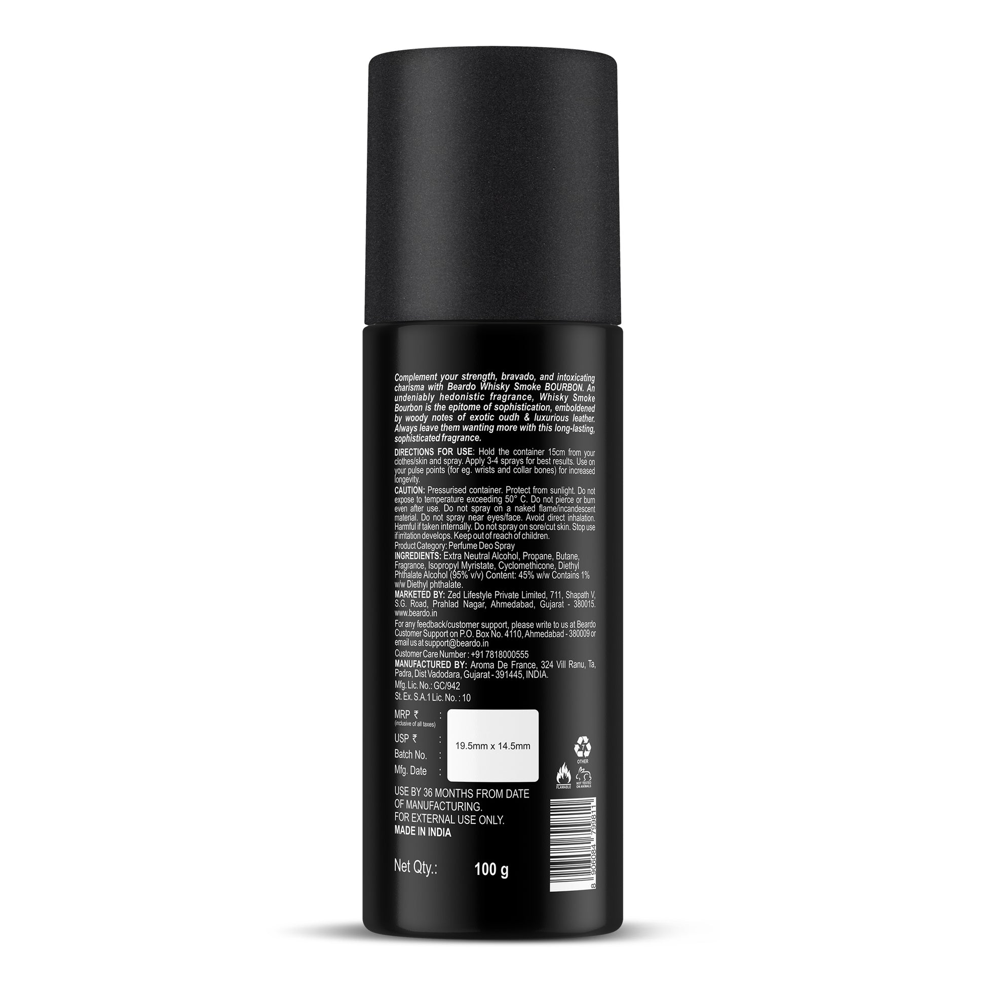 Beardo Whisky Smoke Bourbon Perfume Deo Spray 150ml