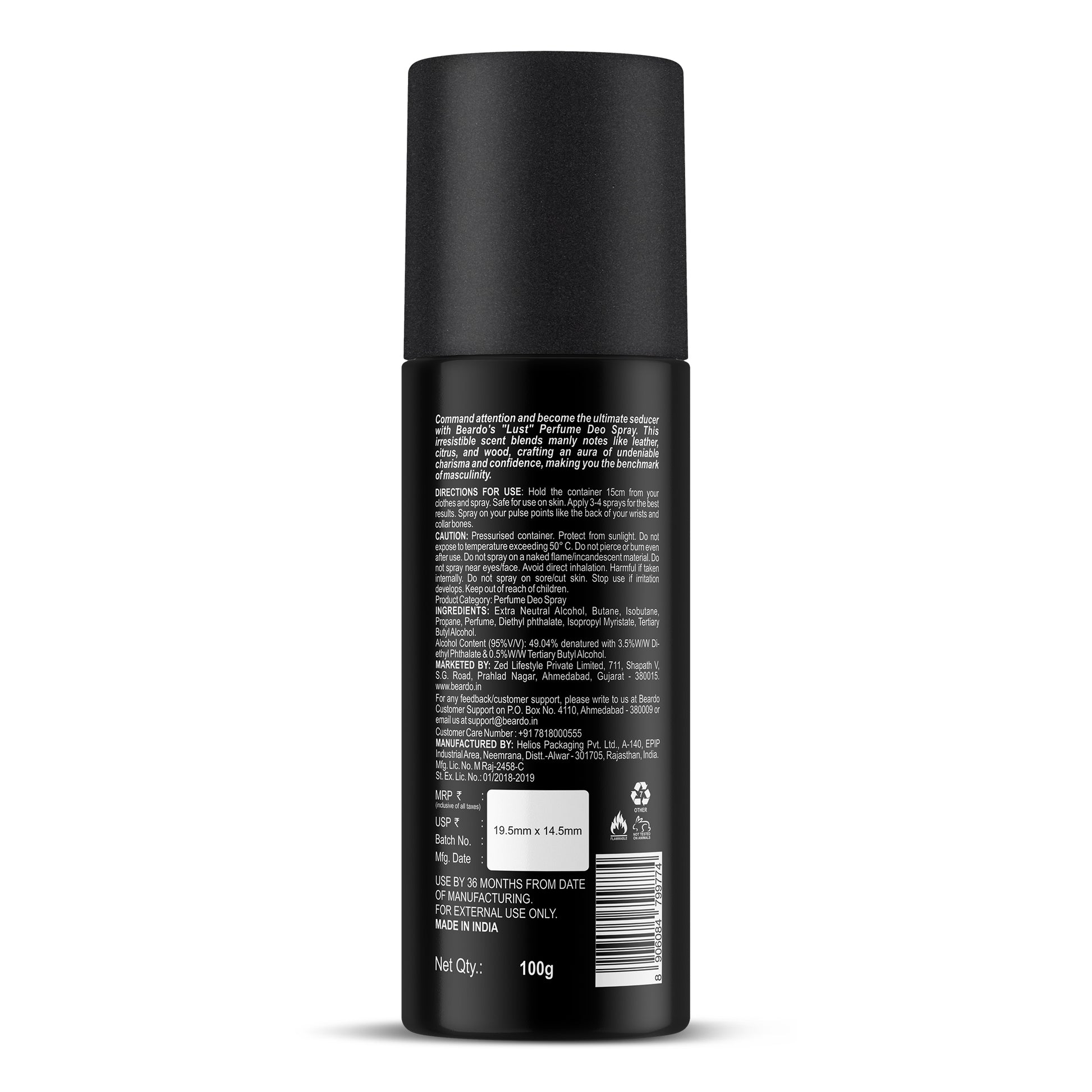 Beardo Lust Perfume Deo Spray (150ml)