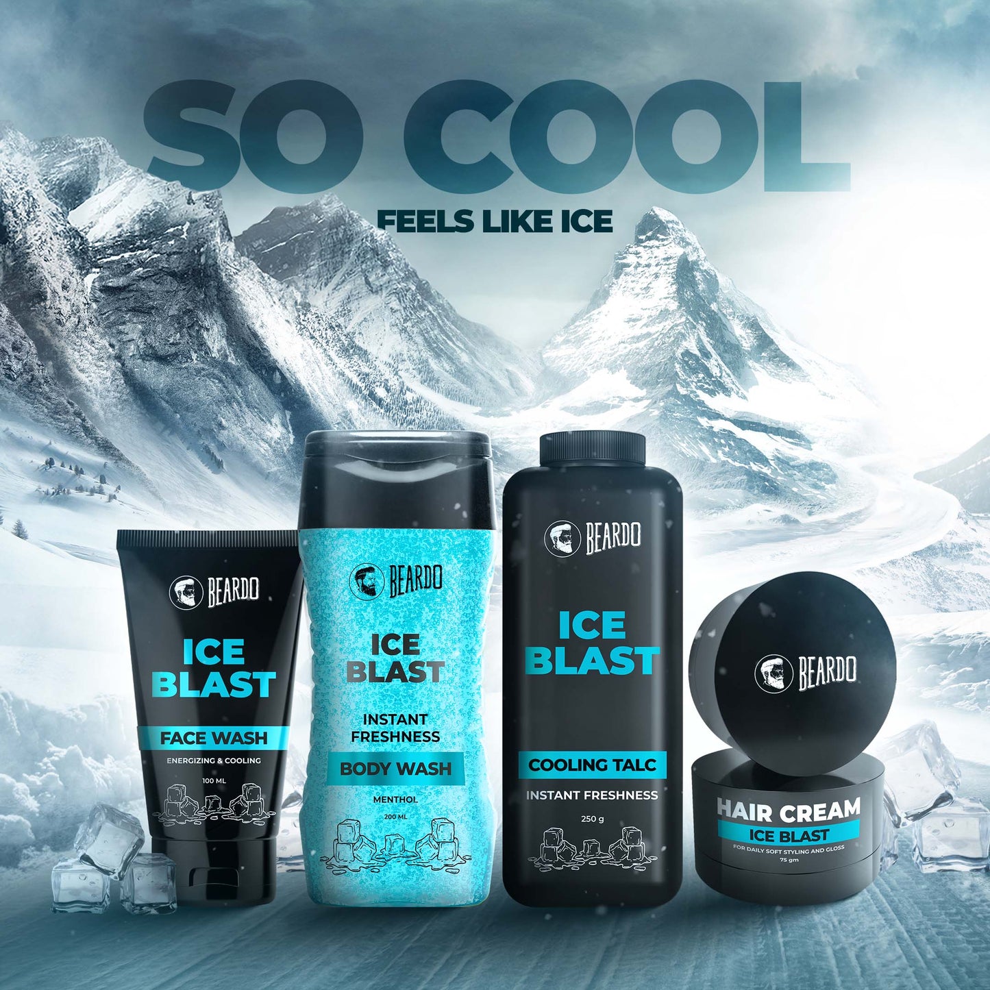 ice blast facewash, ice blast body wash, ice blast products, beardo ice blast