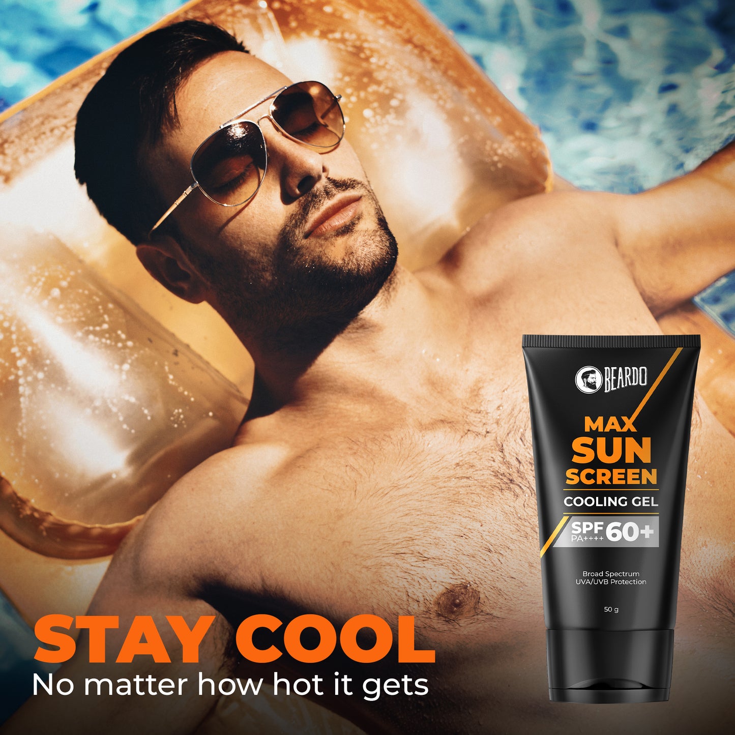 Beardo Max Sunscreen Cooling Gel SPF 60 (50g)