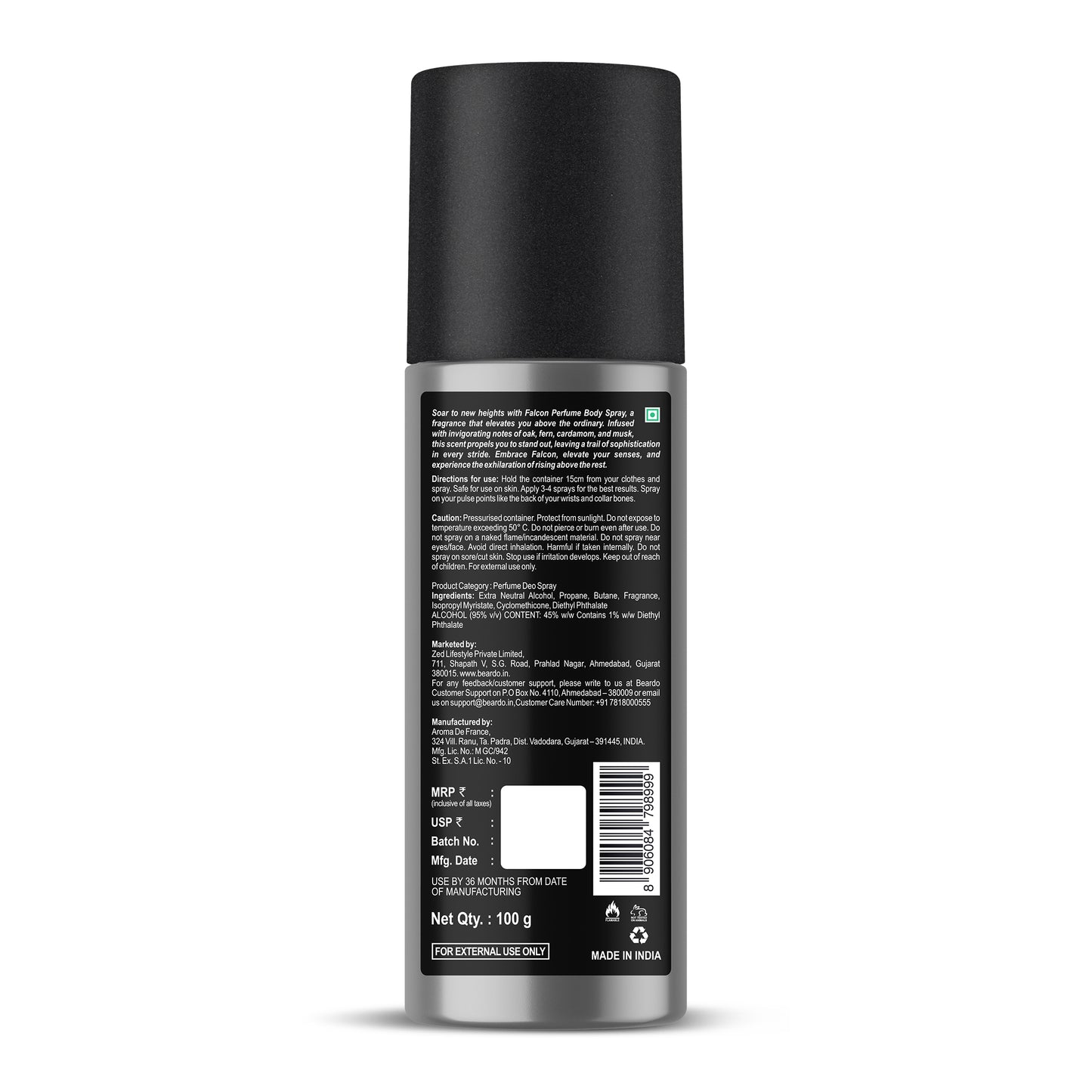 Beardo Falcon Perfume Deo Spray (150ml)