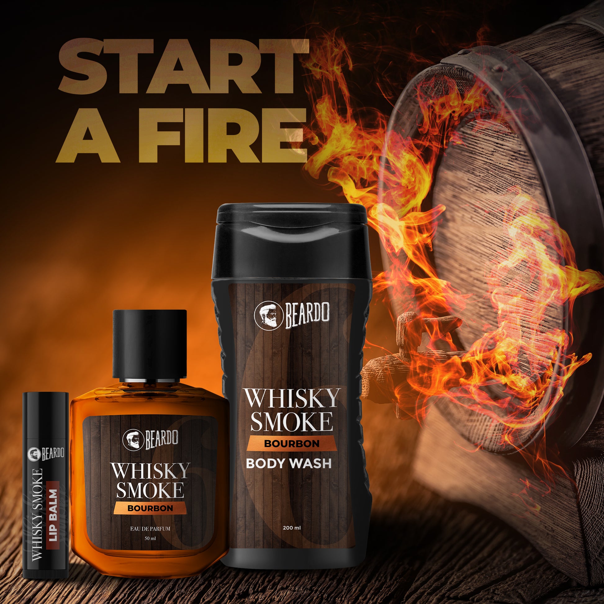 Beardo Whisky Smoke Combo