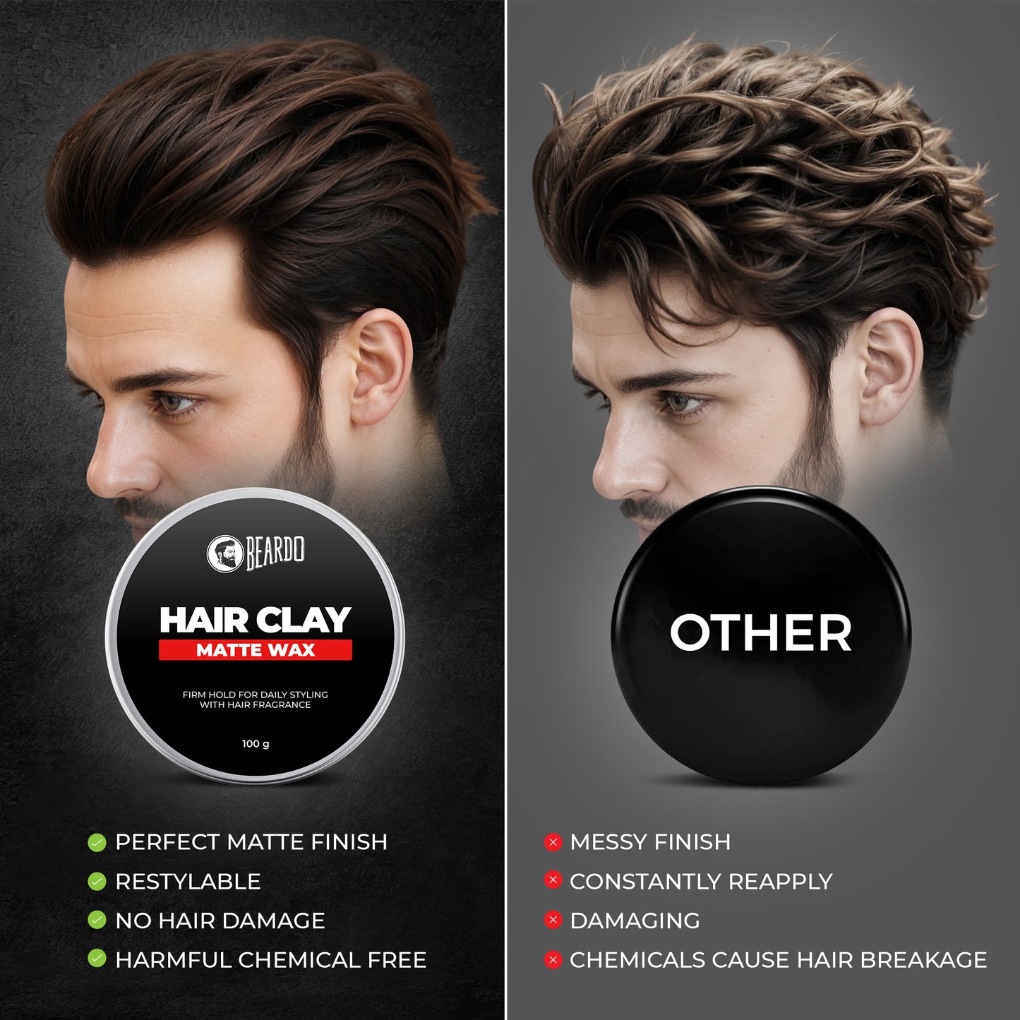 Beardo Matte Hair Combo