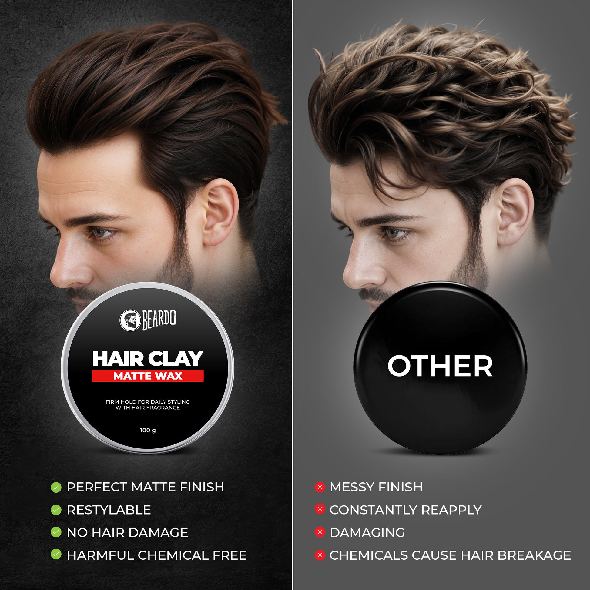 Beardo Matte Hair Combo