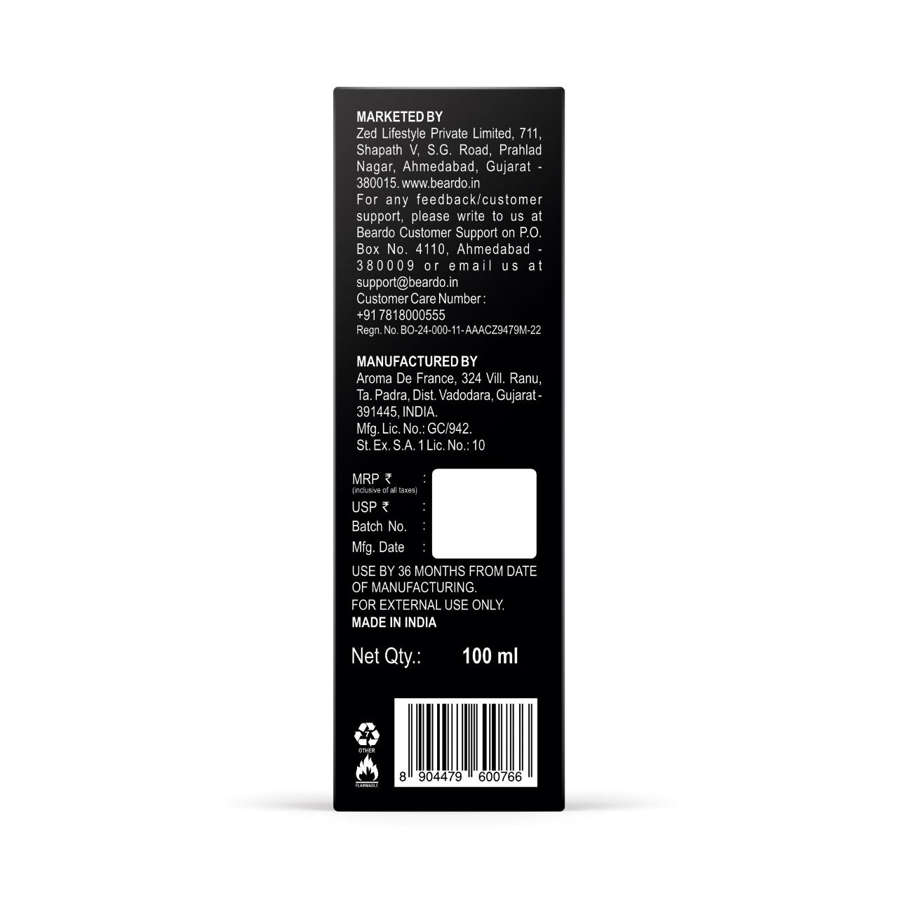 Beardo Whisky Smoke Bourbon Perfume EDP (100ml)