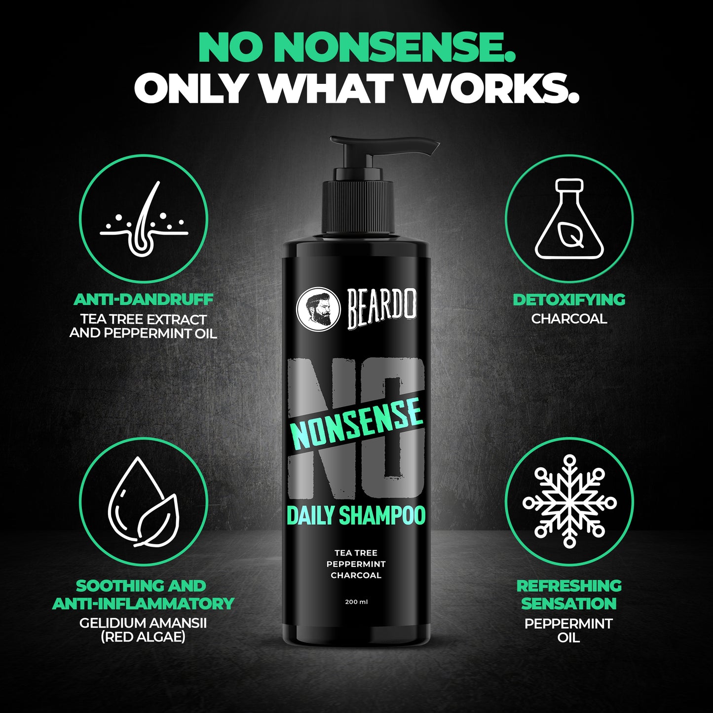Beardo No Nonsense Daily Shampoo (200ml)