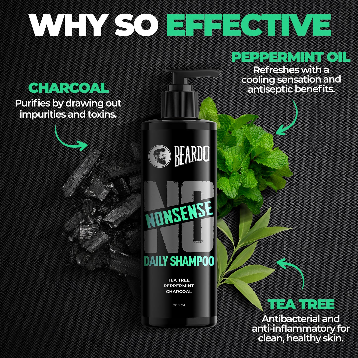 Beardo No Nonsense Daily Shampoo (200ml)