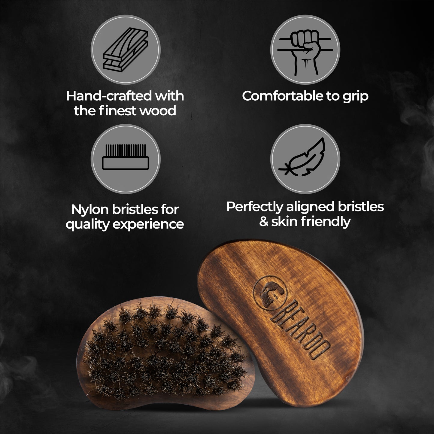 beard brush and comb, bristle hair, beard brushes, boar bristle brush, boar bristle