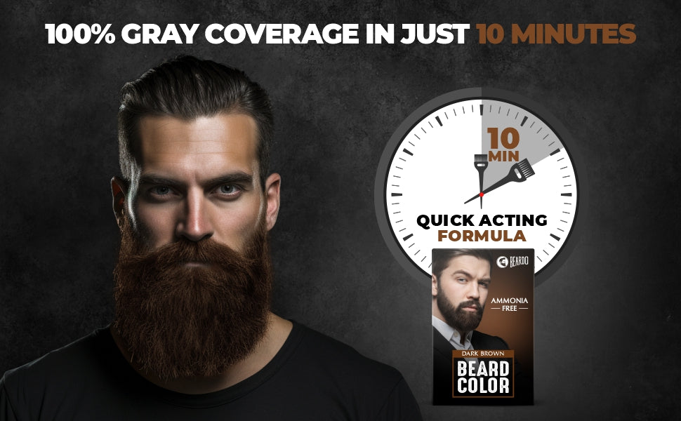 Buy Beardo dark brown beard colour
