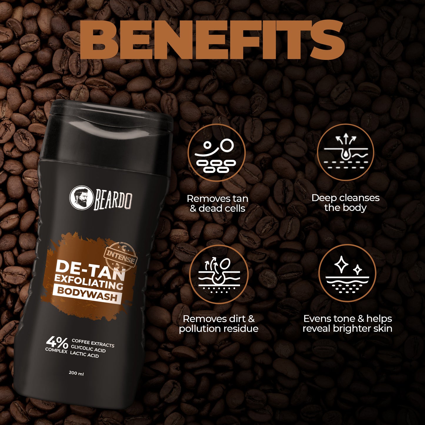 Beardo De-Tan Exfoliating Bodywash (200ml)