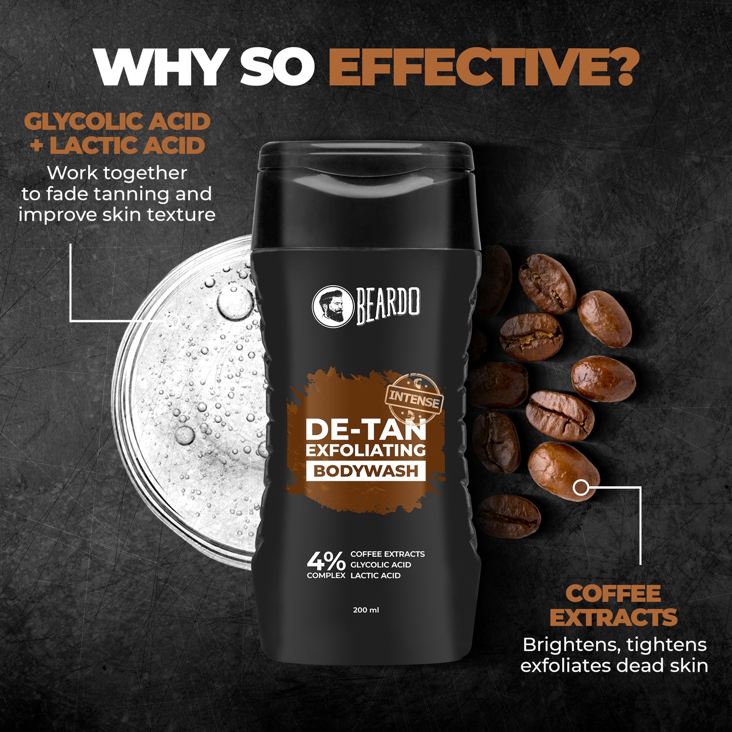 Beardo De-Tan Exfoliating Bodywash (200ml)