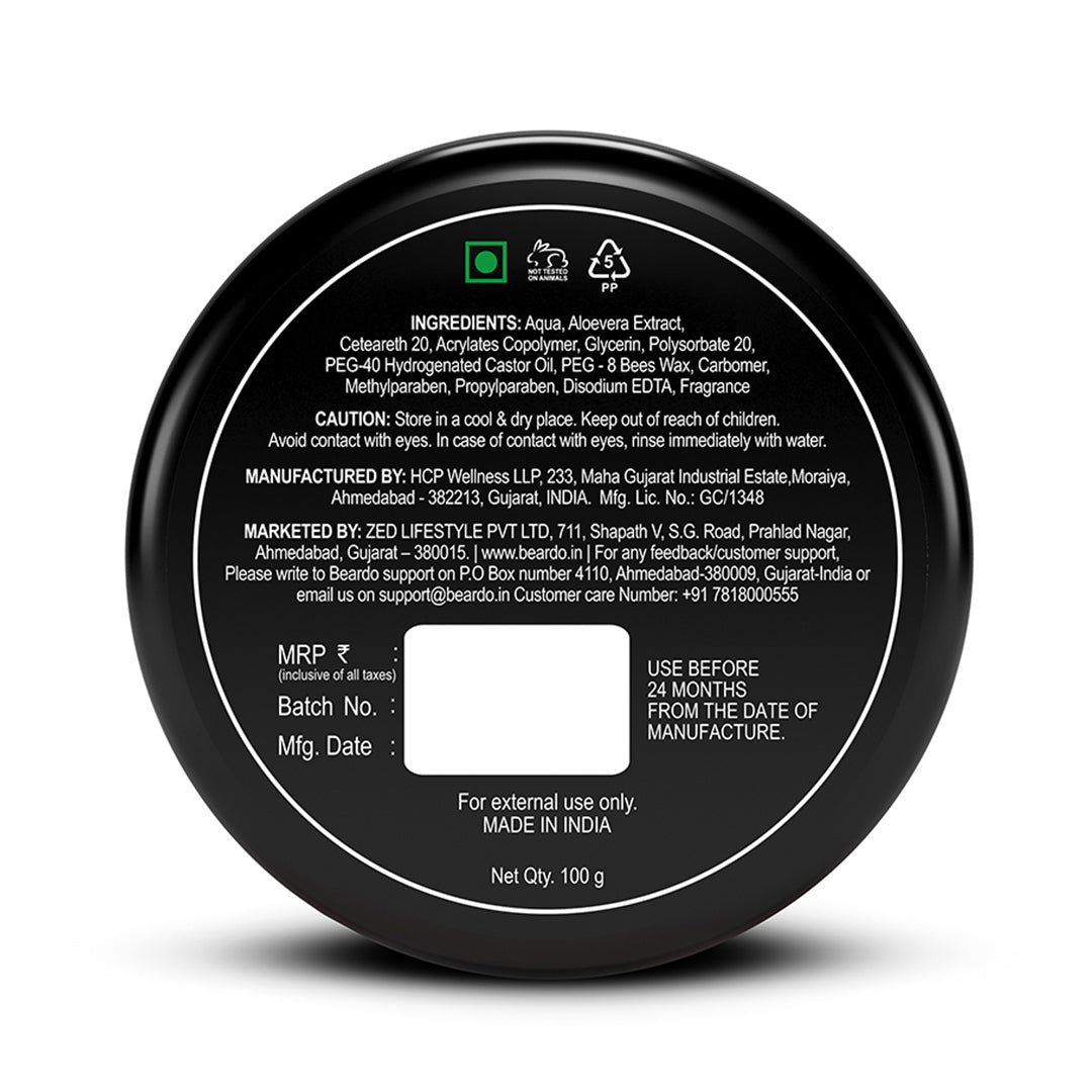 Beardo Hair Wax Strong Hold Crystal Gel Wax