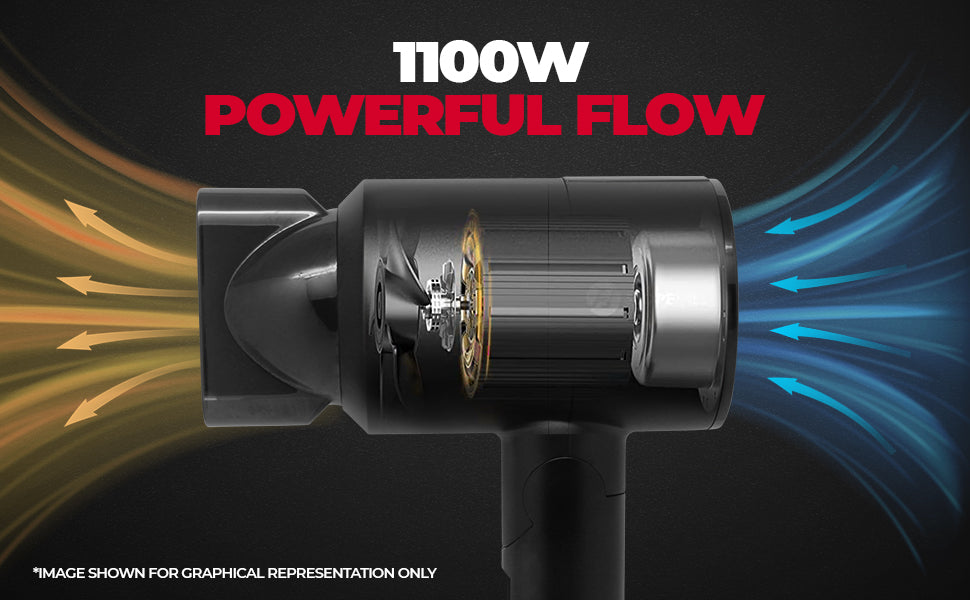 Effortless and powerful airflow hair dryer for a sleek, professional finish