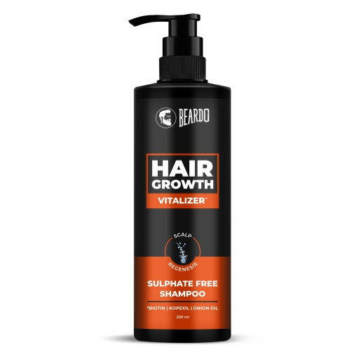 beardo hair growth vitalizer,  best hair growth shampoo, best hairfall shampoo, sulphate free shampoo, hair growth shampoo, beardo shampoo