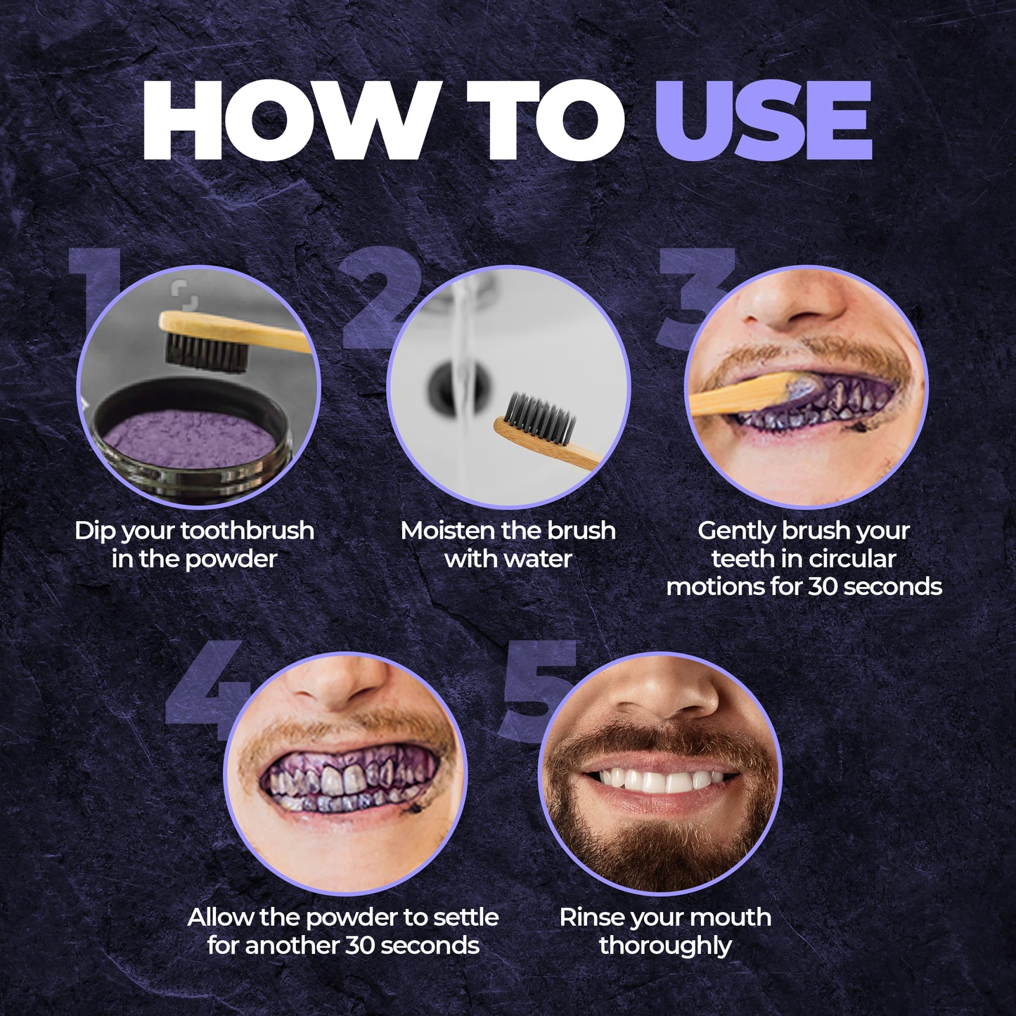 Beardo Purple X Teeth Whitening Powder (50g)