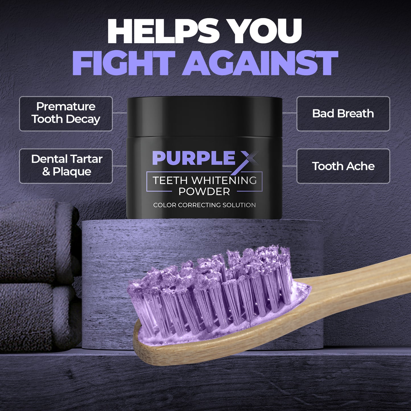 Beardo Purple X Teeth Whitening Powder (50g)