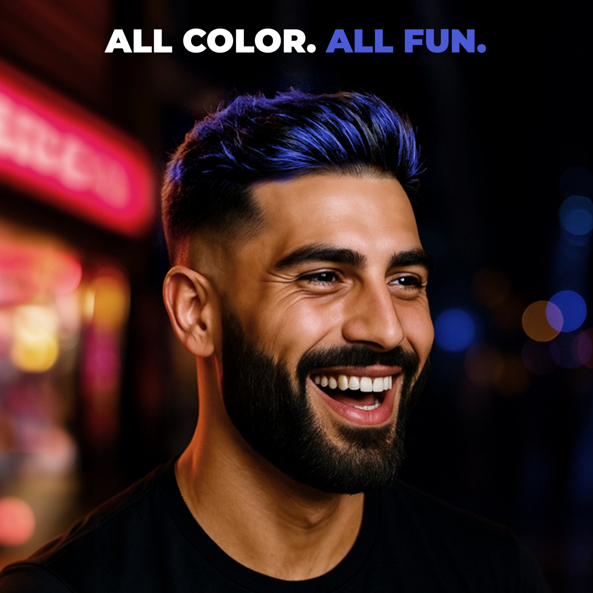 Beardo Quicky Temp Hair Color Spray Blue Edge (50ml)