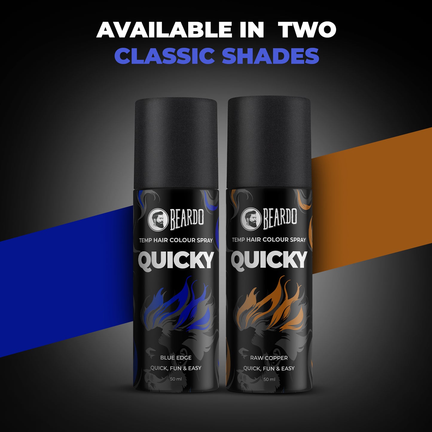 Beardo Quicky Temp Hair Color Spray Blue Edge (50ml)