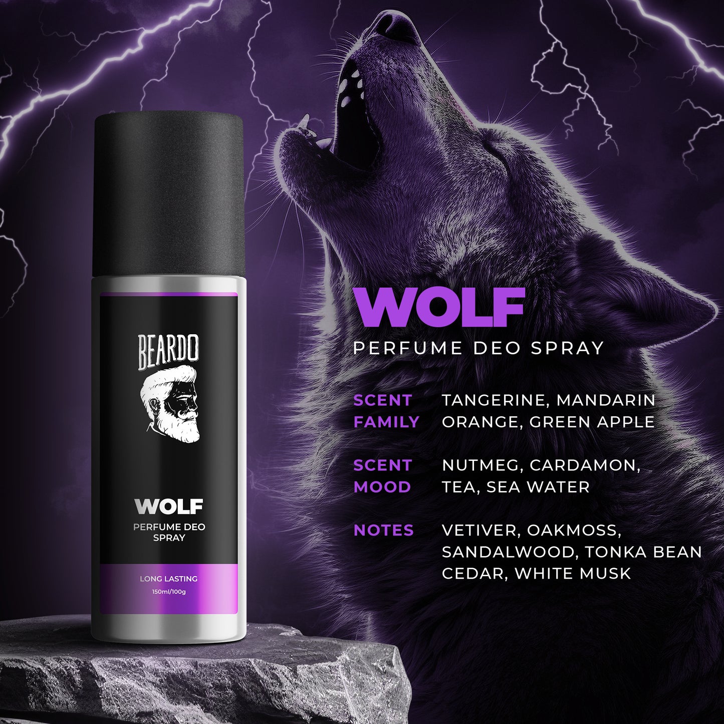 Beardo Wolf Perfume Deo Spray (150ml)