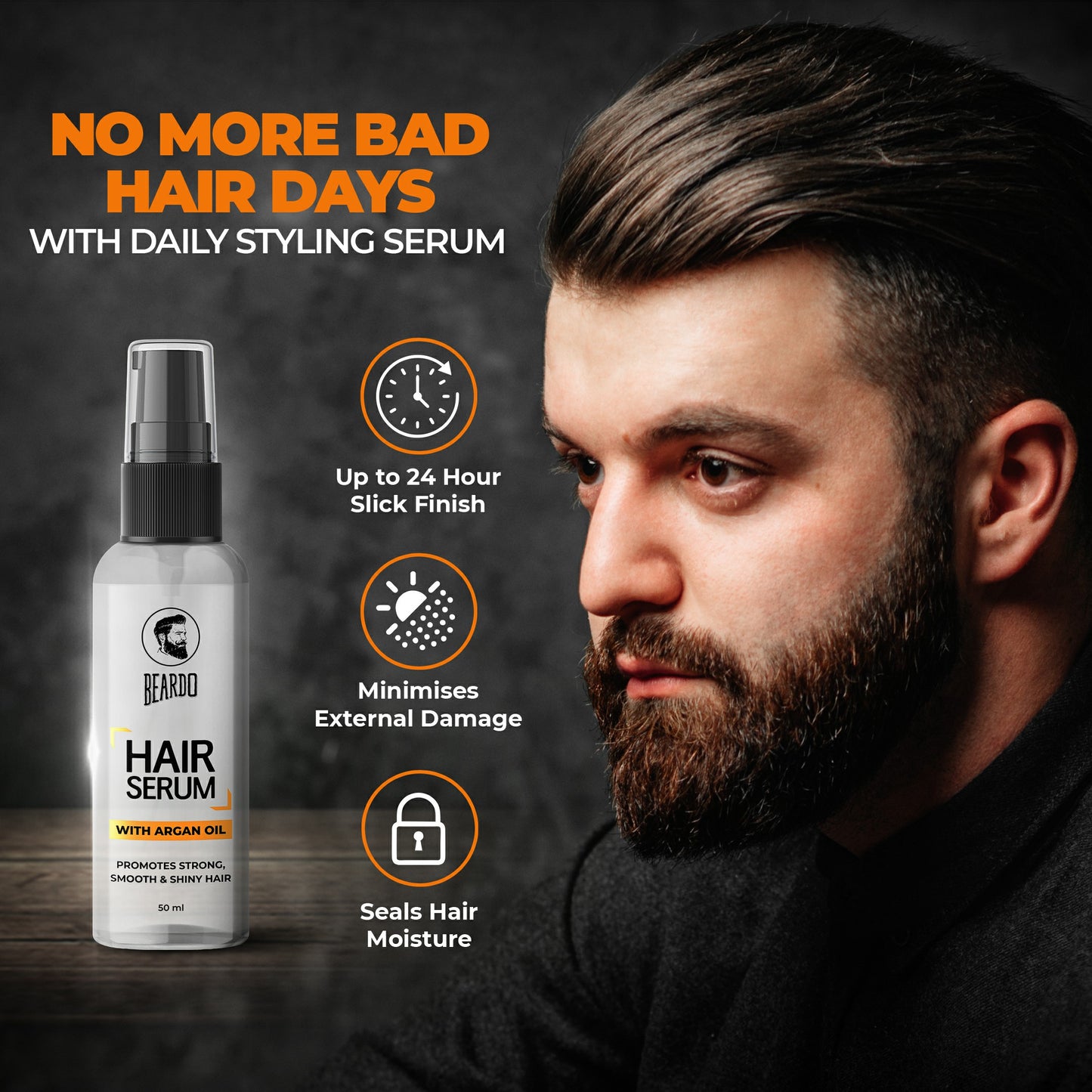Beardo Hair fall control kit (Shampoo, Serum & Growth oil)