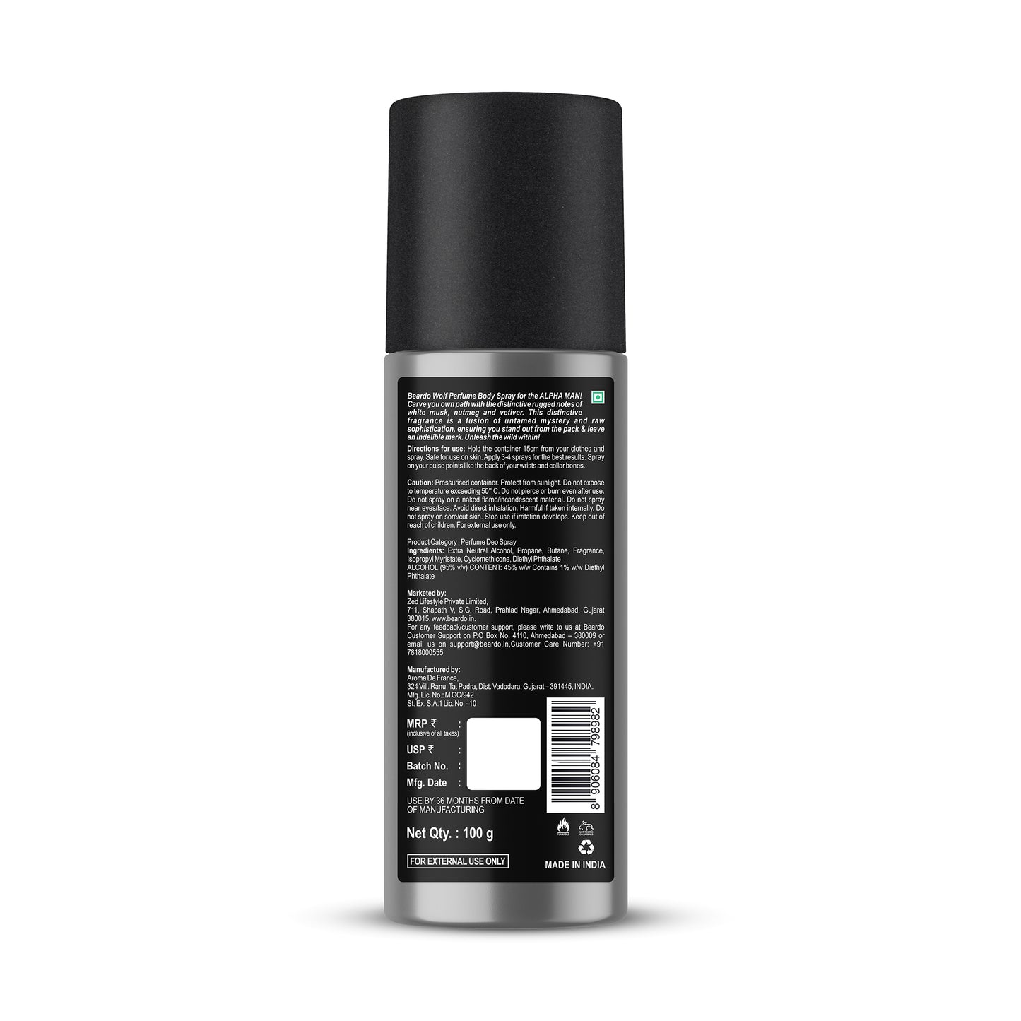 Beardo Wolf Perfume Deo Spray (150ml)