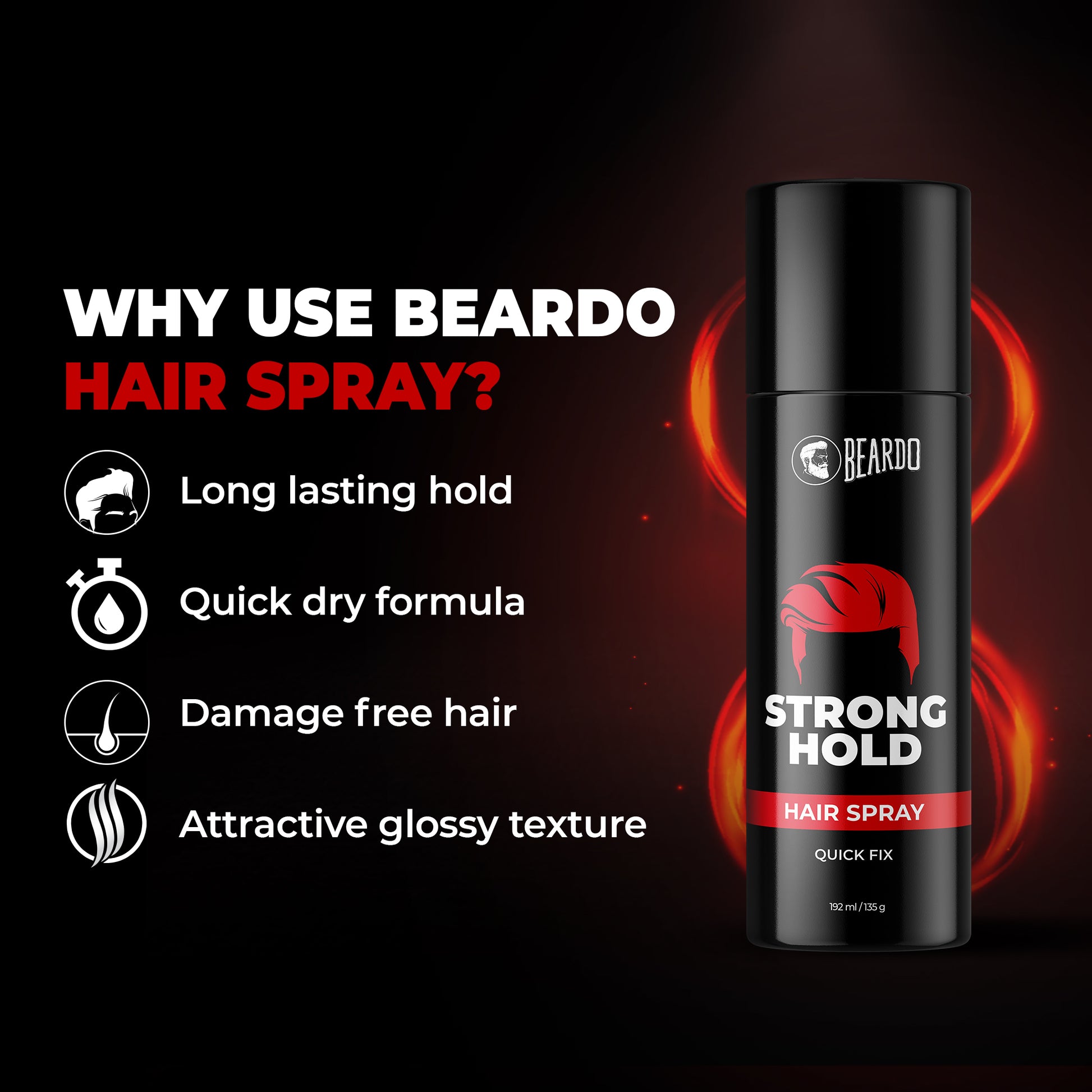 Beardo Strong Hold Hair Spray For Men