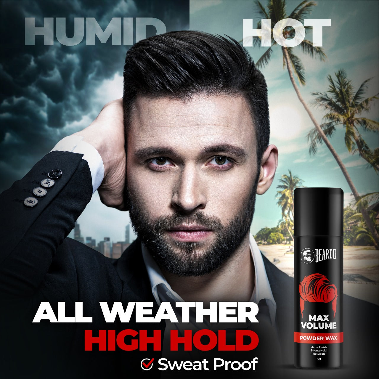 Beardo Hair Volumizing Powder Wax Kit