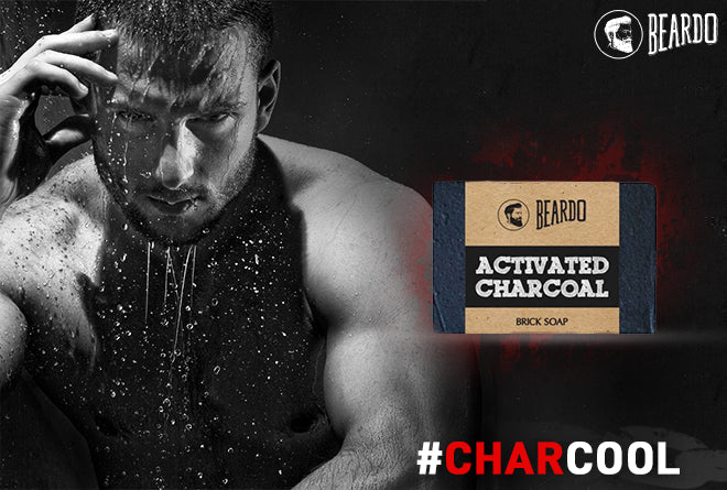 Beardo Activated Charcoal Brick Soap for Deep Cleansing