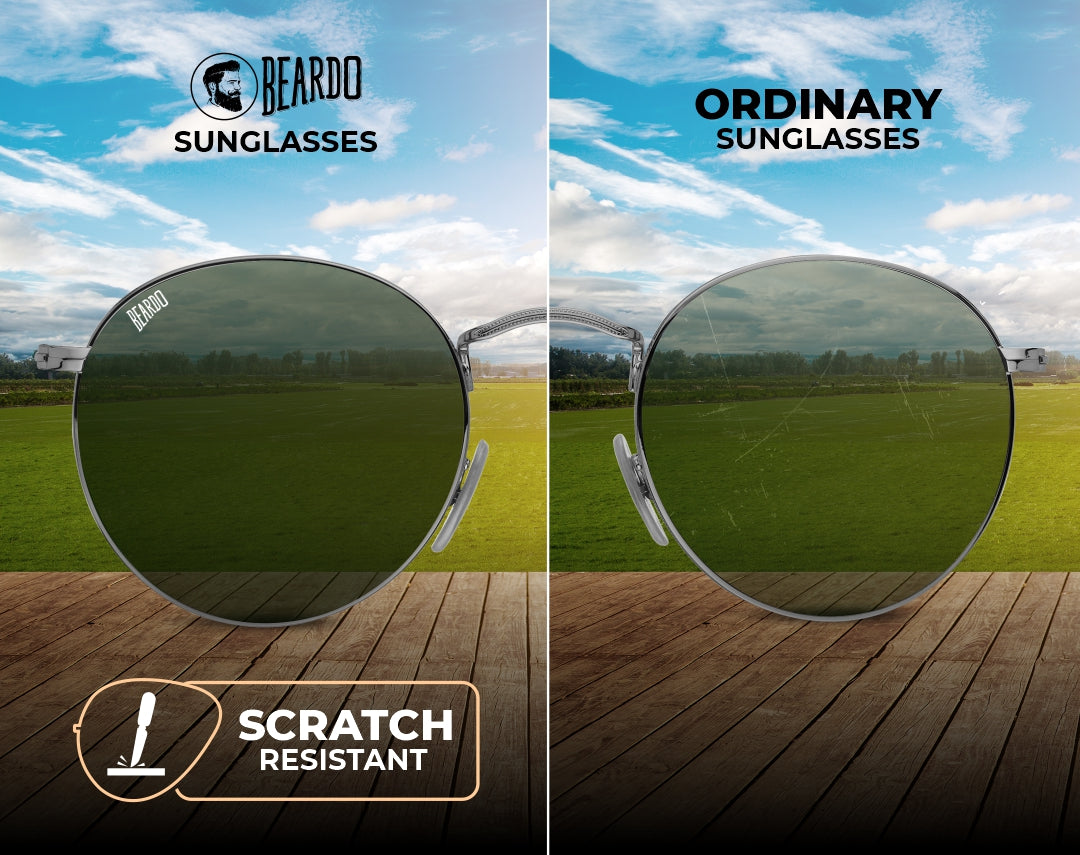 Beardo Mobster Sunglasses-Gun Metal UV-Pro