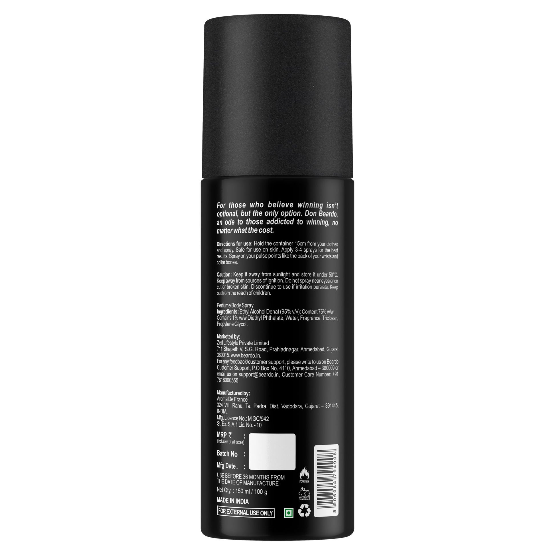 Beardo Don Perfume Deo Spray (150ml)