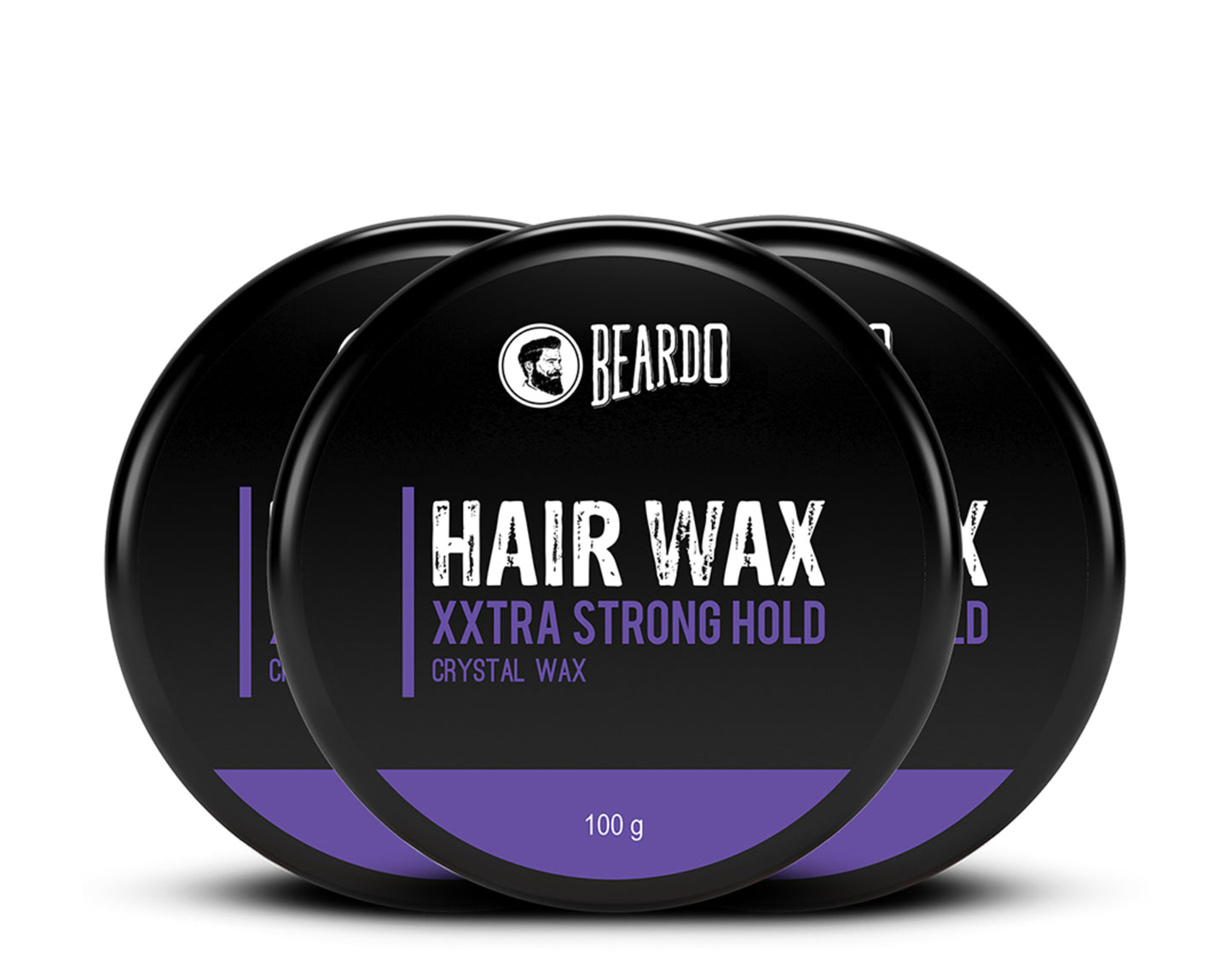 Pack of 3 (3 N x 100g), beardo hair wax xxtra stronghold crystal wax 100g
