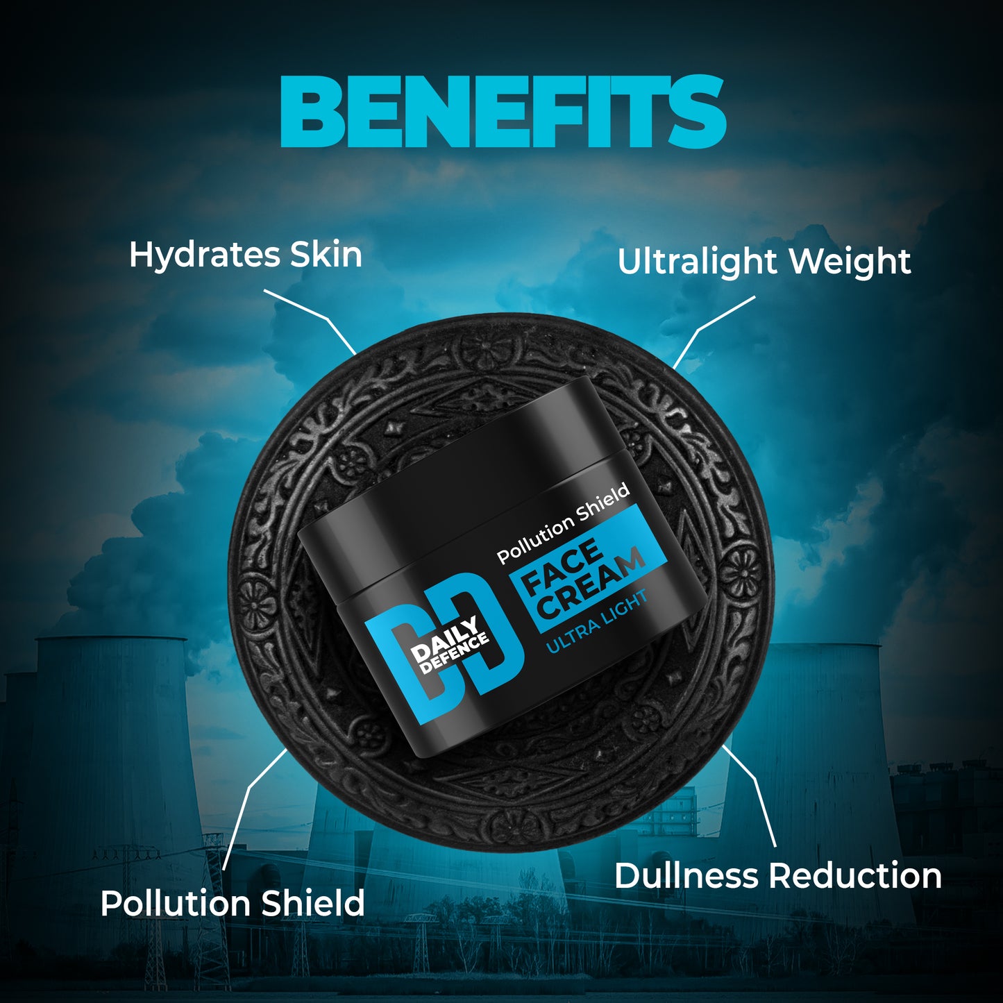 light weight cream, ultra light cream, pollution shield, hydrates skin