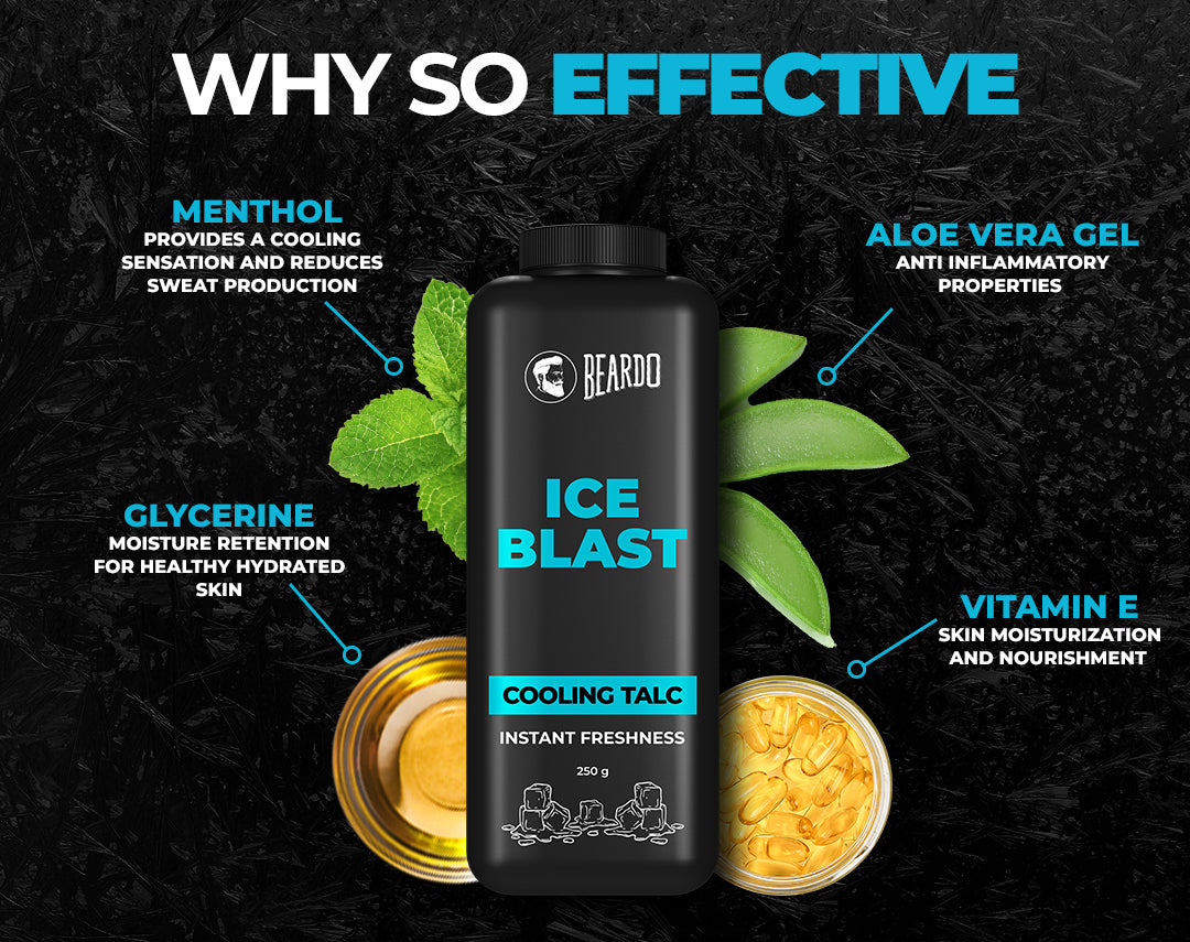 Beardo Ice Blast Cooling Talc